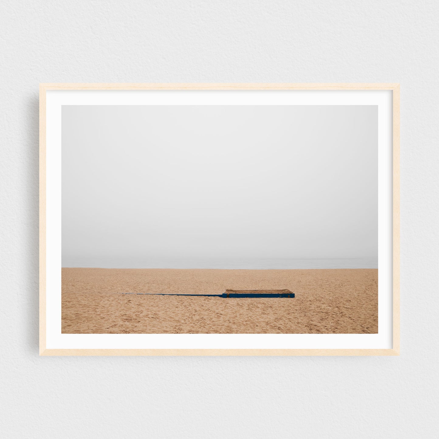 Minimalist Fine Art Photography Print - Beach in the Fog