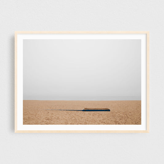 Minimalist Fine Art Photography Print - Beach in the Fog