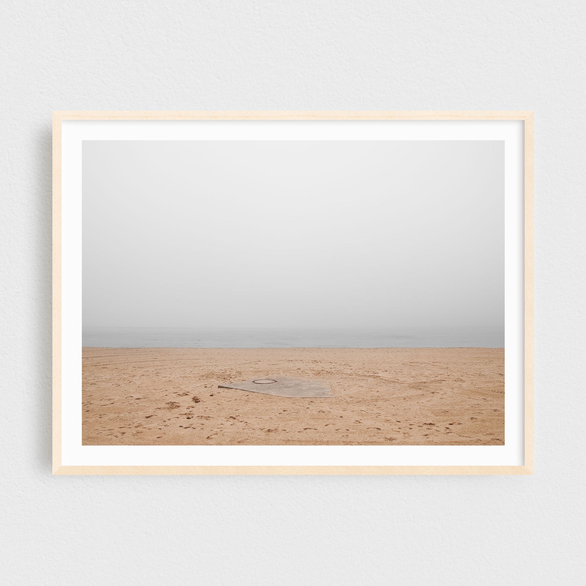 Minimalist Fine Art Photography Print - Beach in the Fog