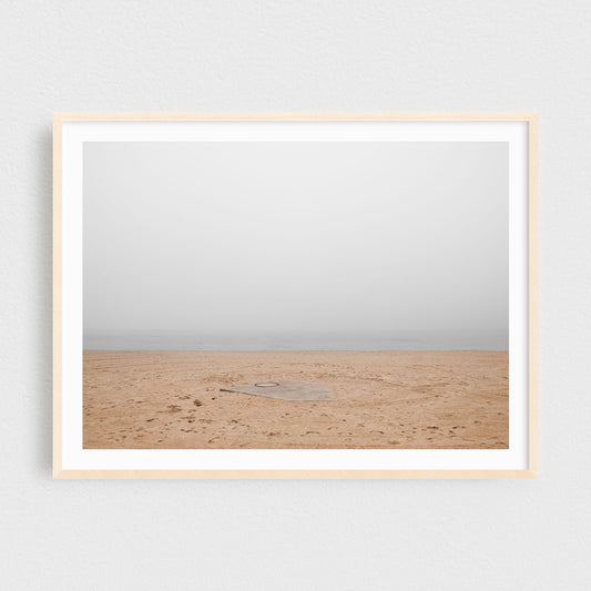 Minimalist Fine Art Photography Print - Beach in the Fog