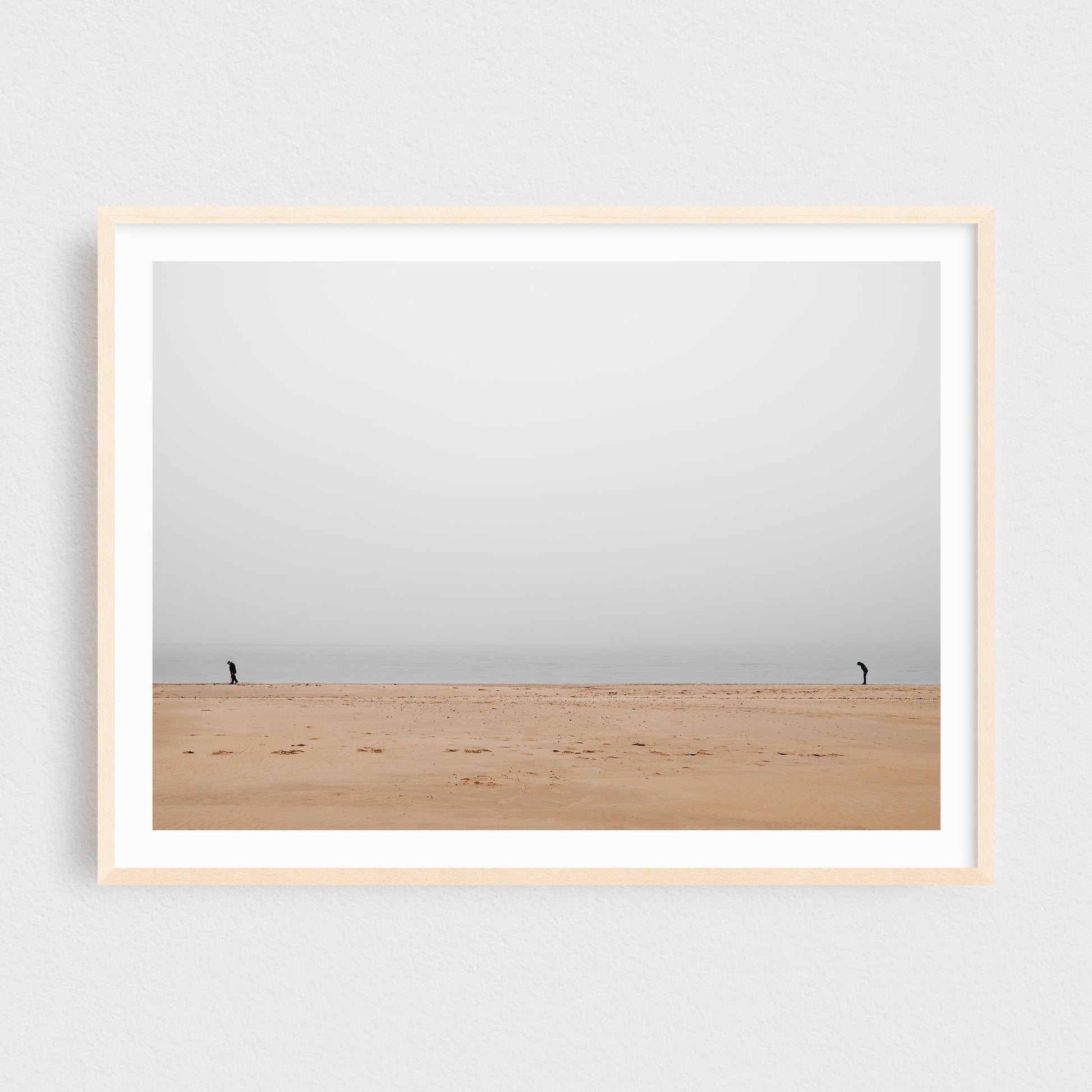 Minimalist Fine Art Photography Print - Beach in the Fog