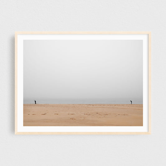 Minimalist Fine Art Photography Print - Beach in the Fog