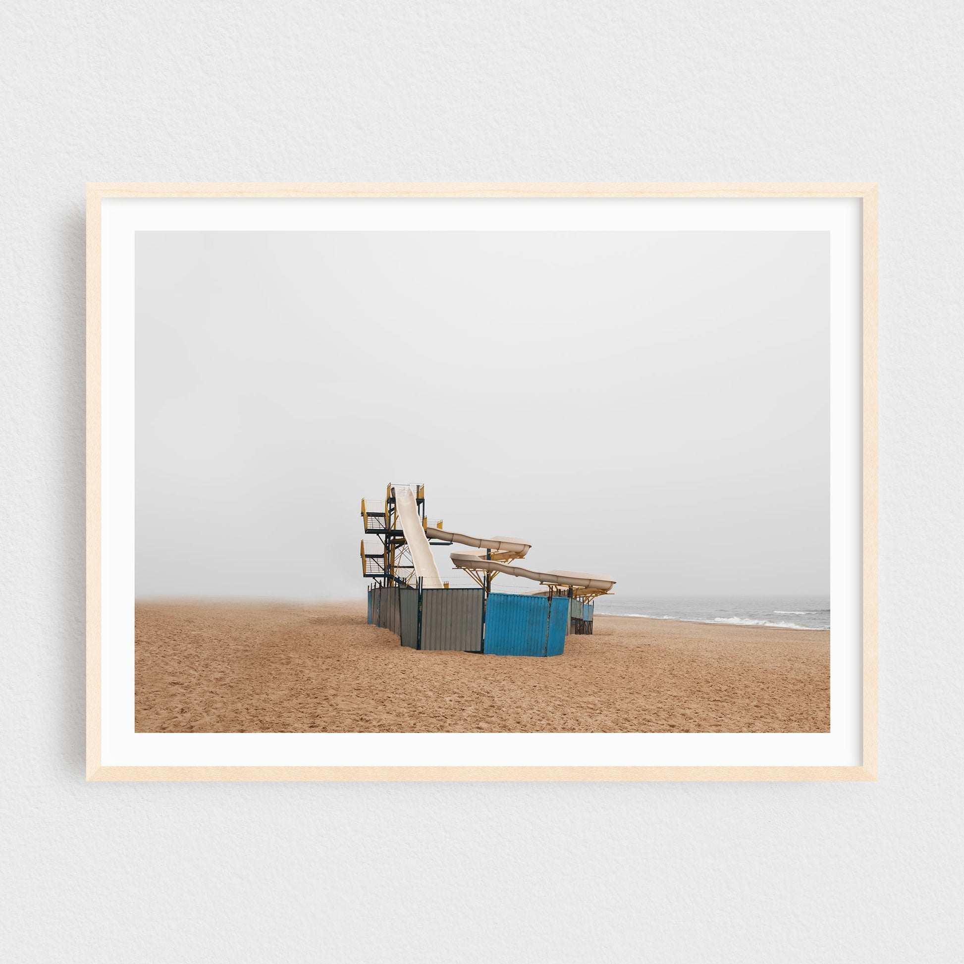 Minimalist Fine Art Photography Print - Beach in the Fog