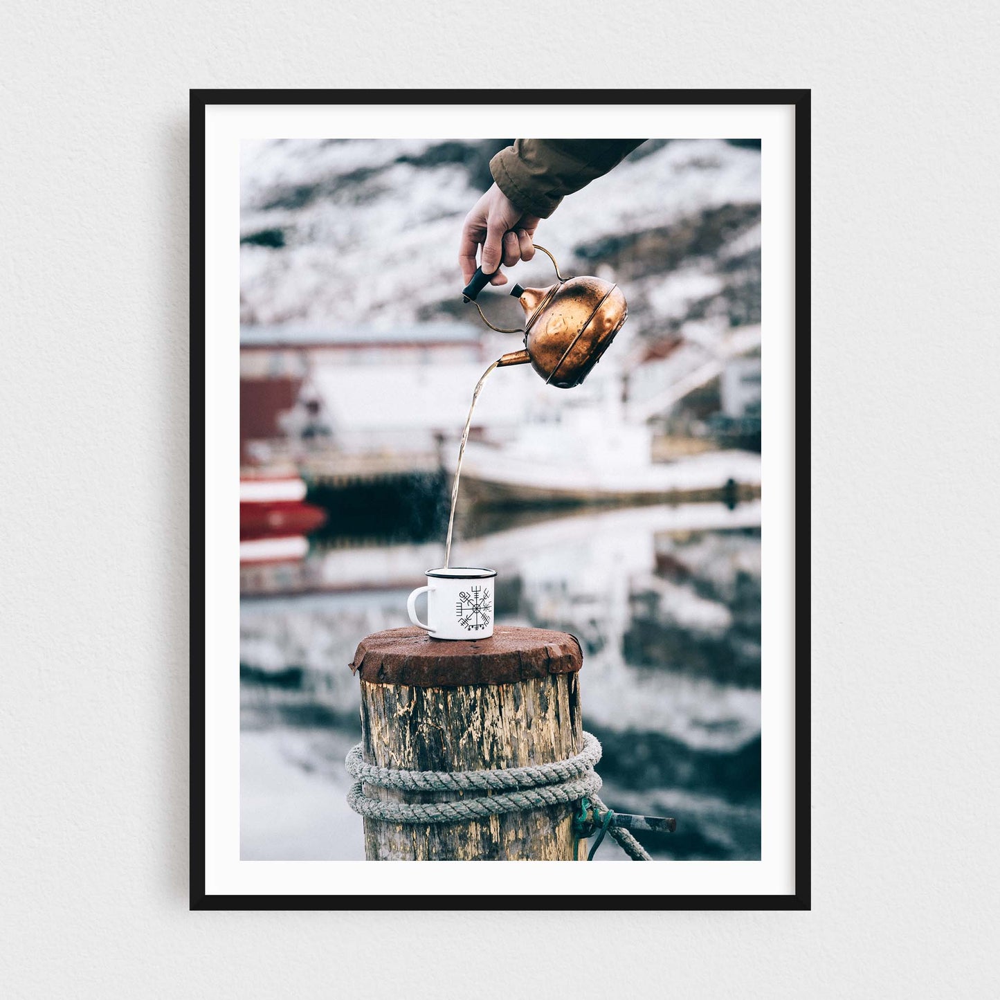 Iceland fine art photography print featuring Seydisfjordur winter teatime