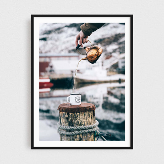 Iceland fine art photography print featuring Seydisfjordur winter teatime