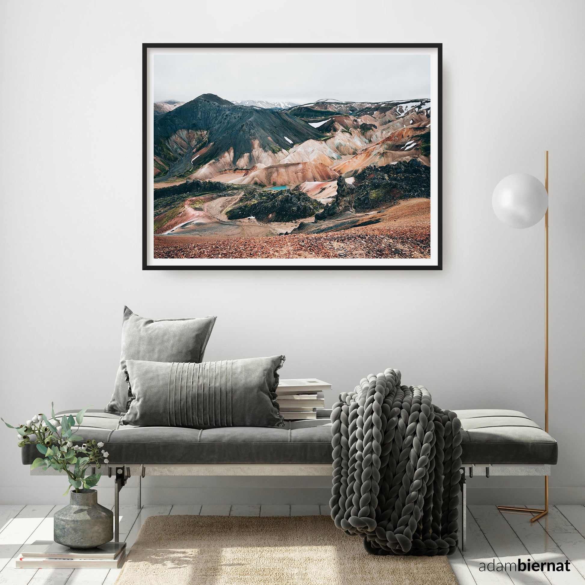 Nordic Interior Design - Iceland Nature Landscape Photography Print - Landmannalaugar