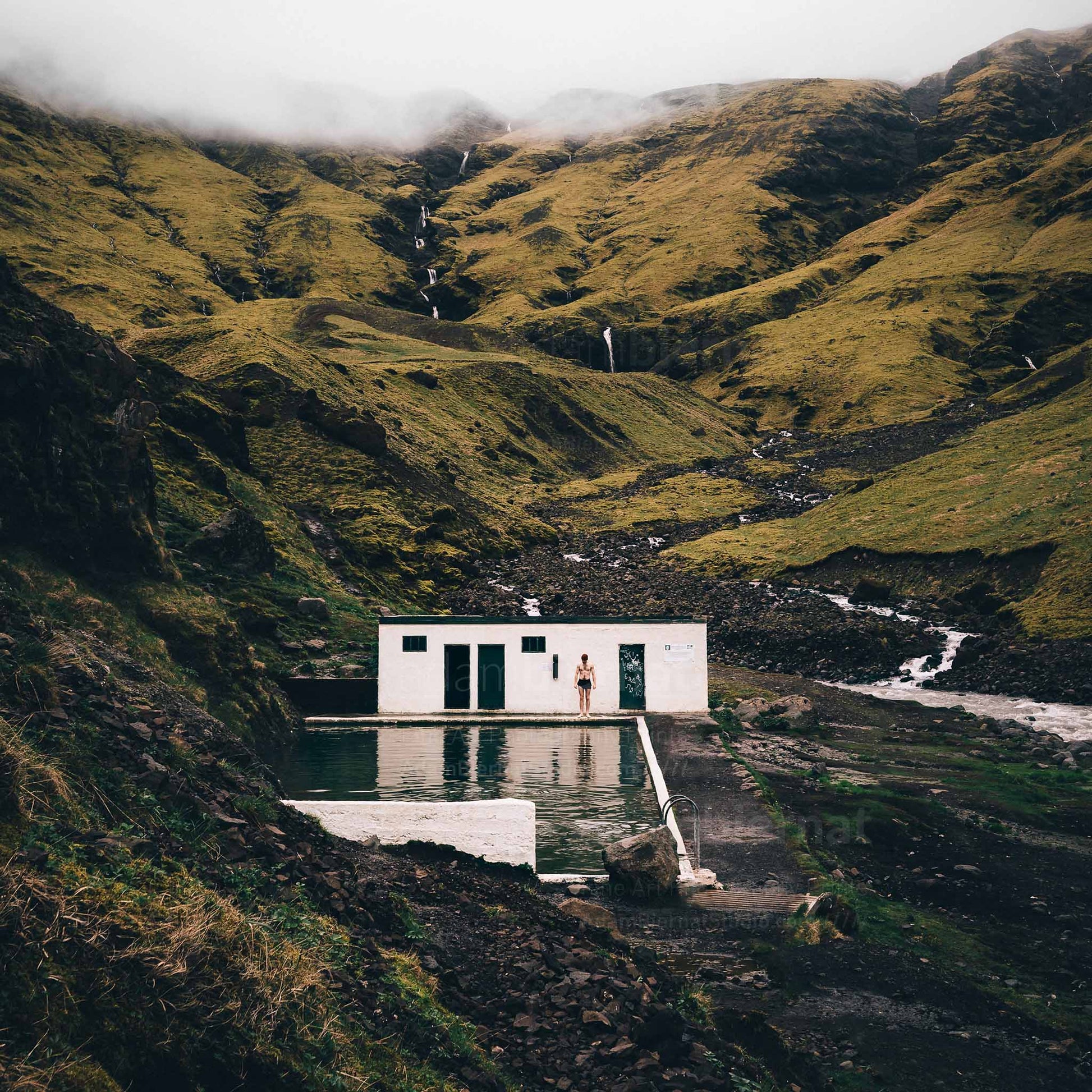 Seljavallalaug pool in Iceland photography print