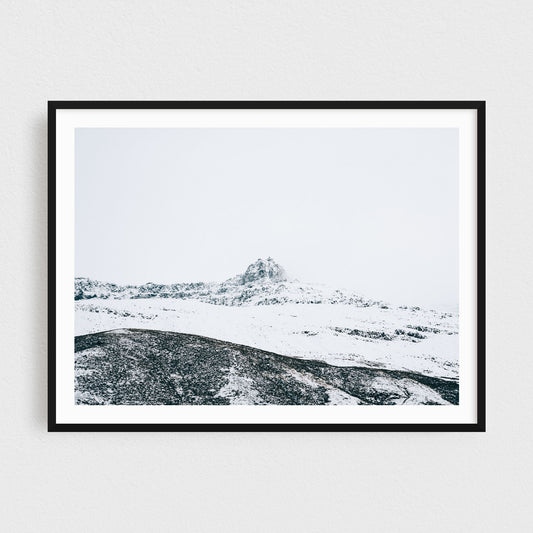 Winter Mountain Photography Print - Seydisfjordur in Iceland