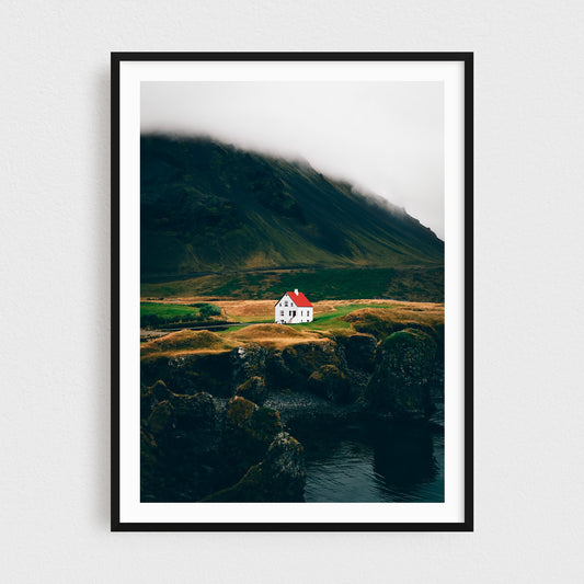 Iceland Fine Art Photography Print - Arnarstapi Lonely House - by Adam Biernat