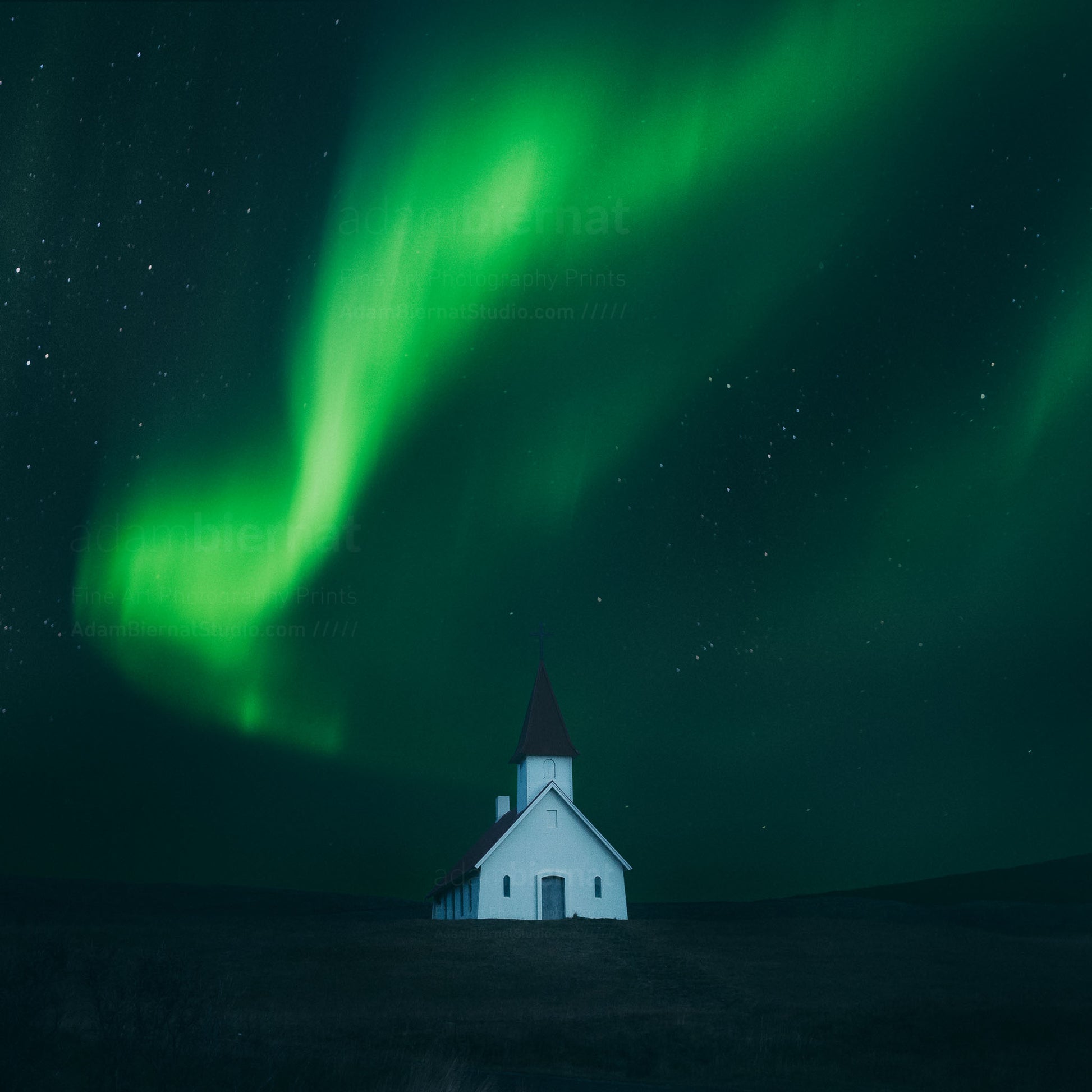 Aurora Borealis photography print featuring Westfjords in Iceland