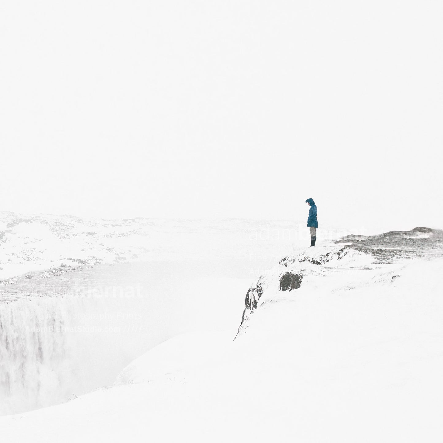 Dettifoss waterfall in Iceland - minimalist wanderlust adventure travel photography print