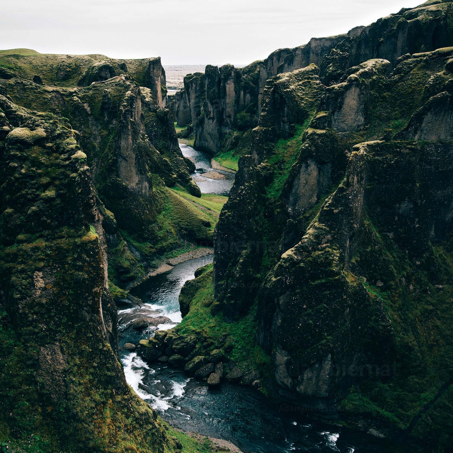 Fjadrargljufur green canyon in Iceland nature photography print