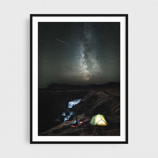 Iceland fine art photography print featuring Milky Way