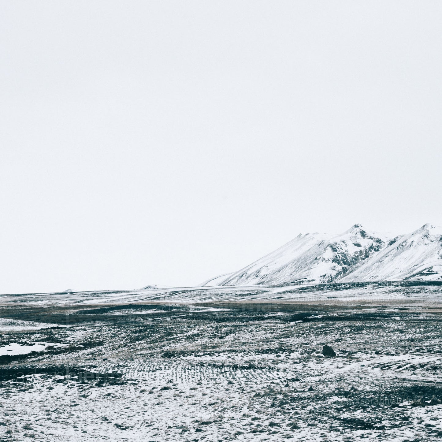 Iceland Mountain Winter Photography Print