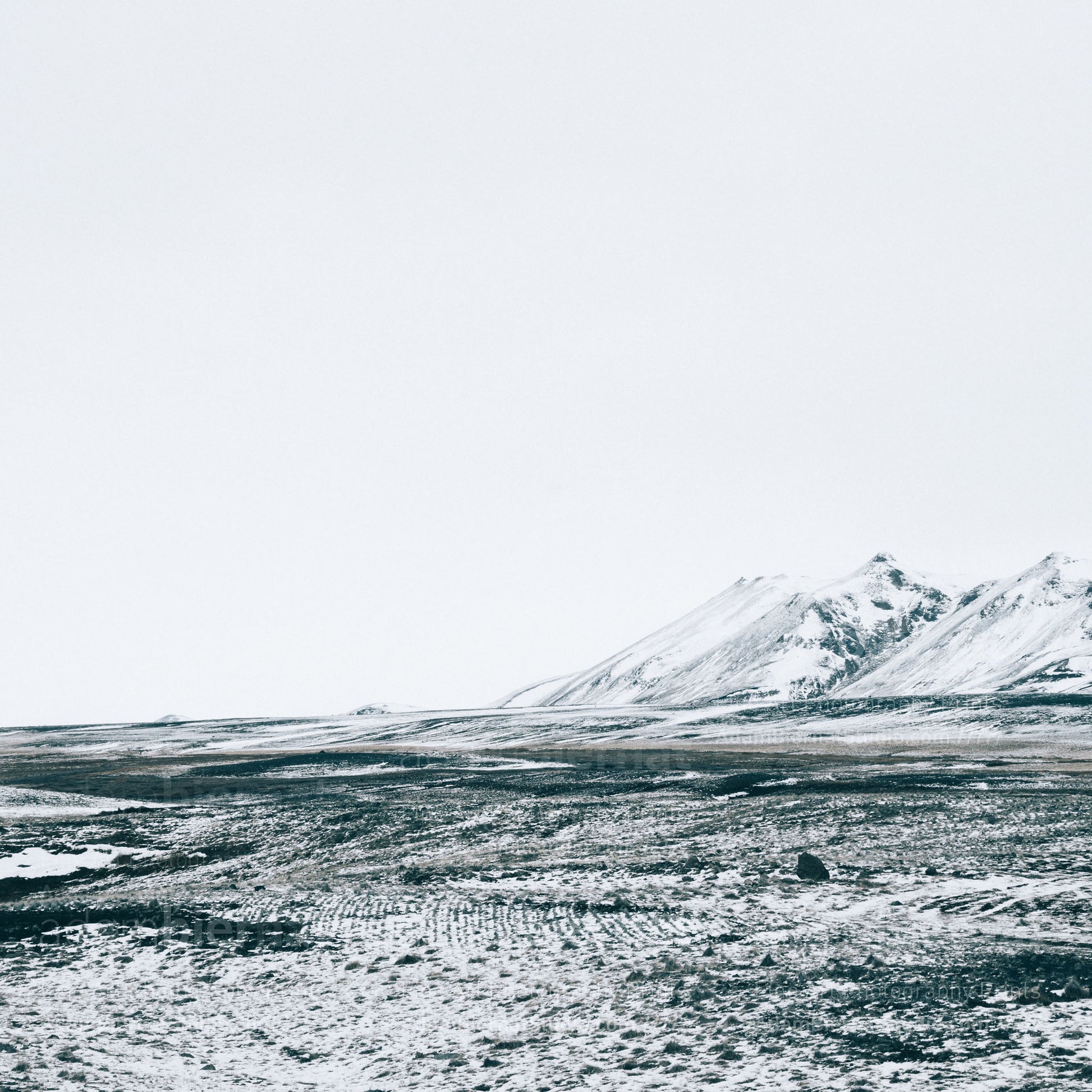 Iceland Mountain Winter Photography Print