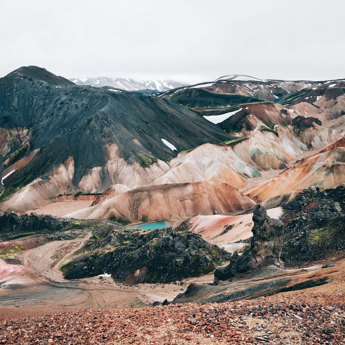 Landmannalaugar mountain photography print
