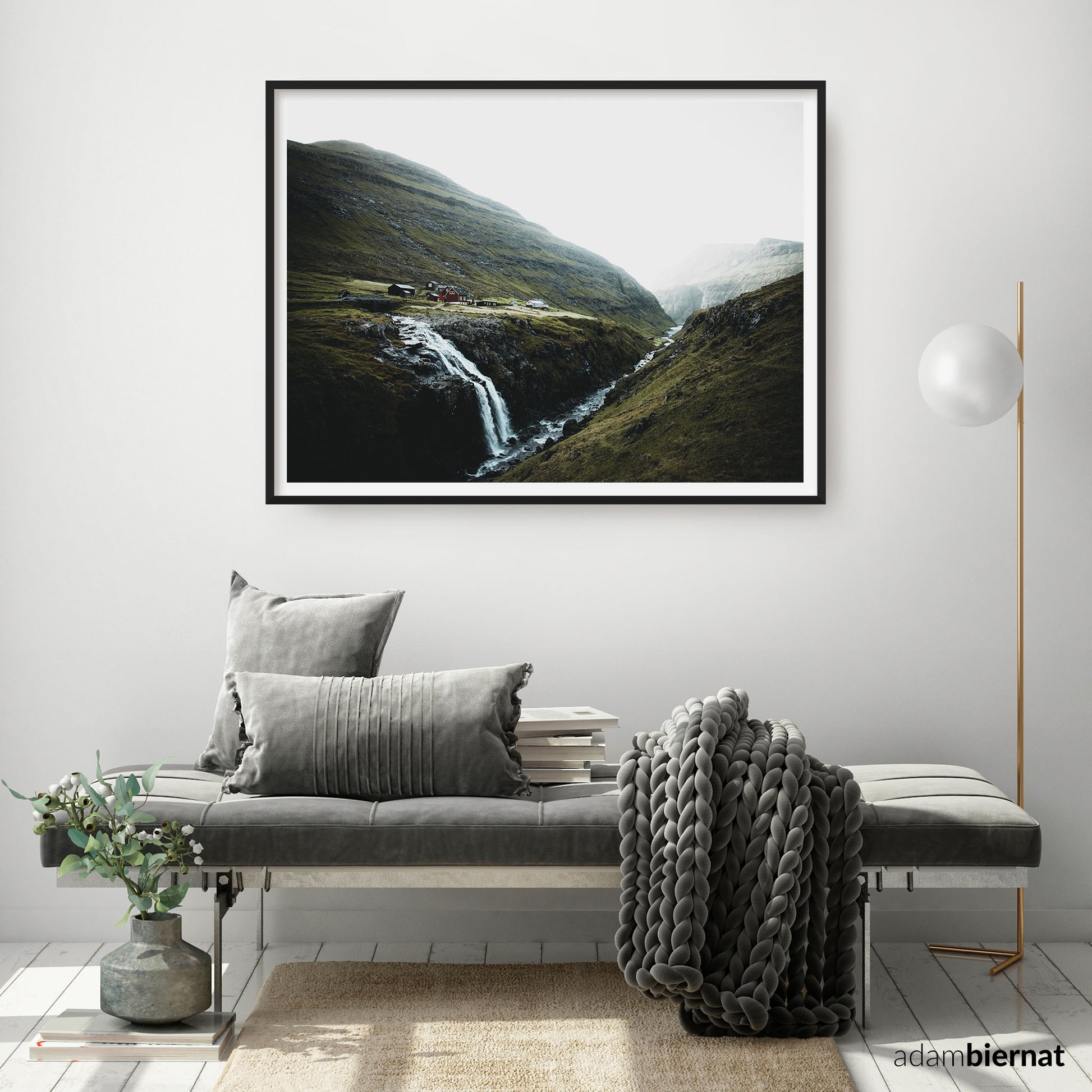 Nordic Interior Design - Faroe Islands Nature Landscape Photography Print - Saksun