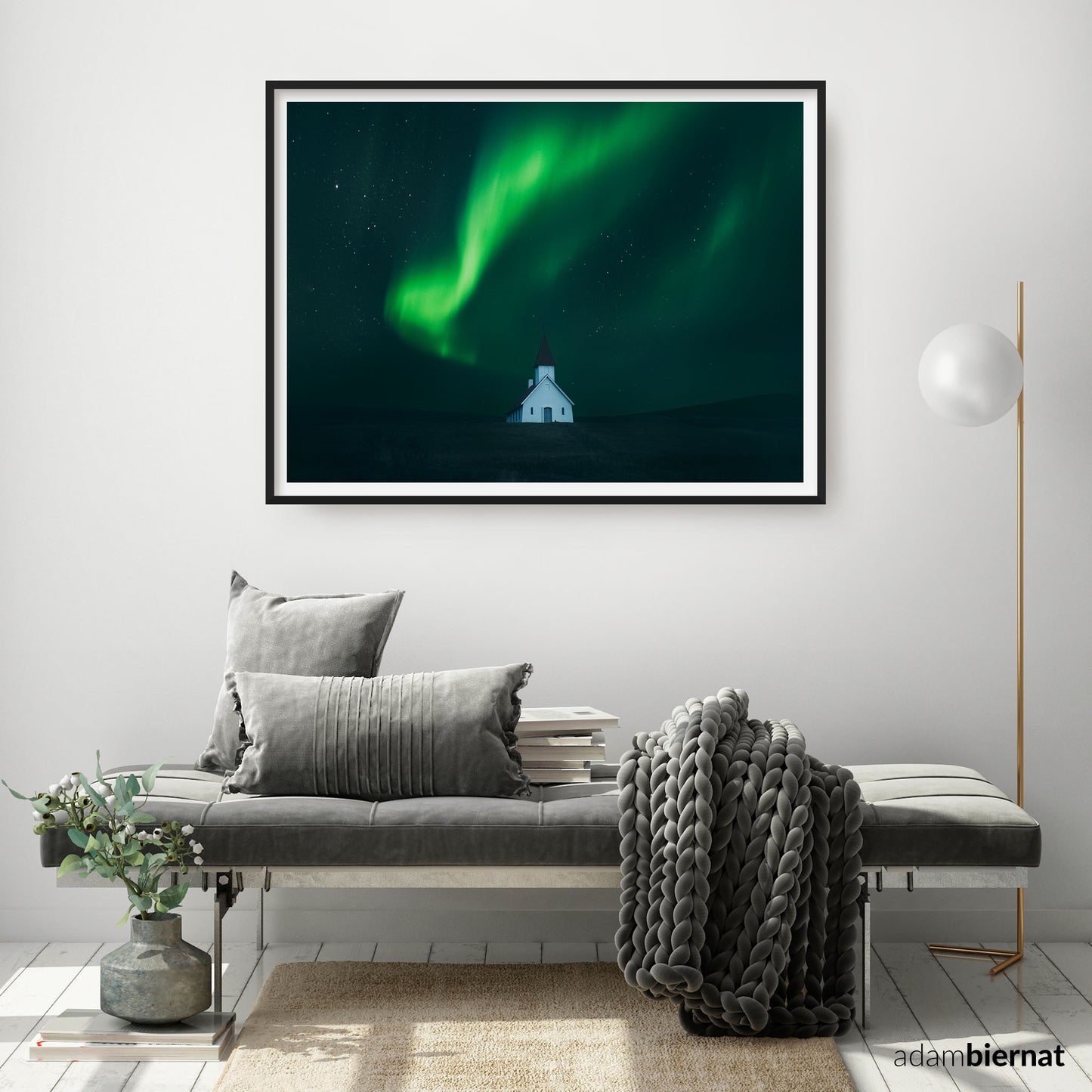 Nordic Interior Design - Iceland Nature Landscape Photography Print - Northern Lights