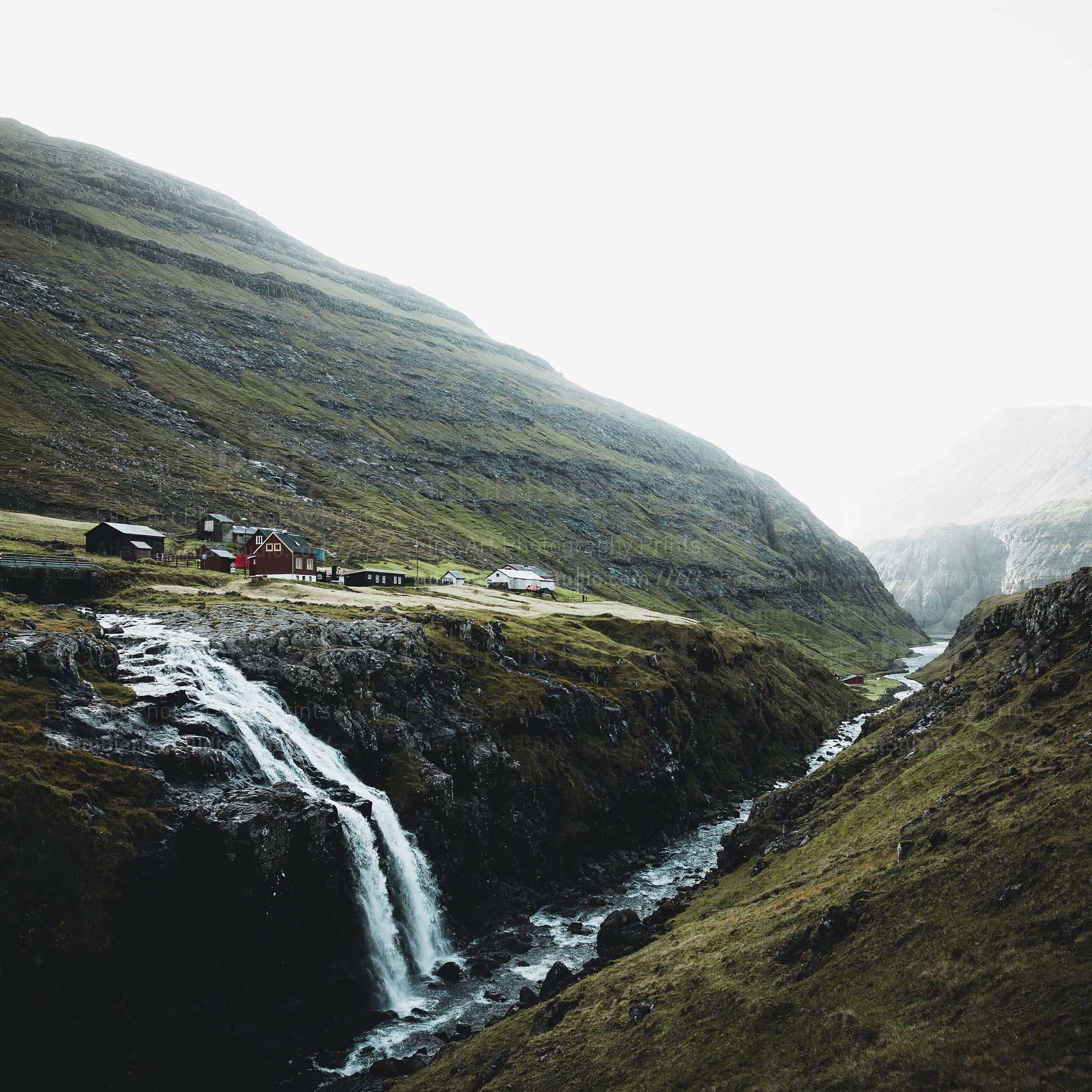 Nordic travel landscape photography print - Faroe Islands Saksun