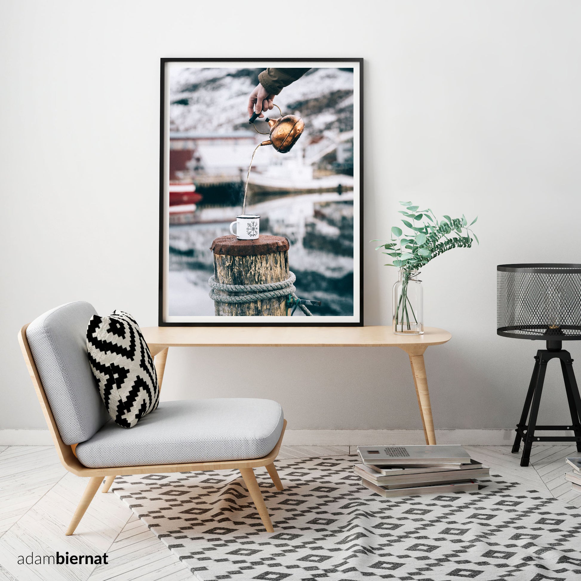 Travel Poster Wall Art Print - Outdoor Tea in Iceland
